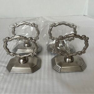 New Southern Living at Home Redmont Heirloom Napkin Rings Place Cards Set of 4